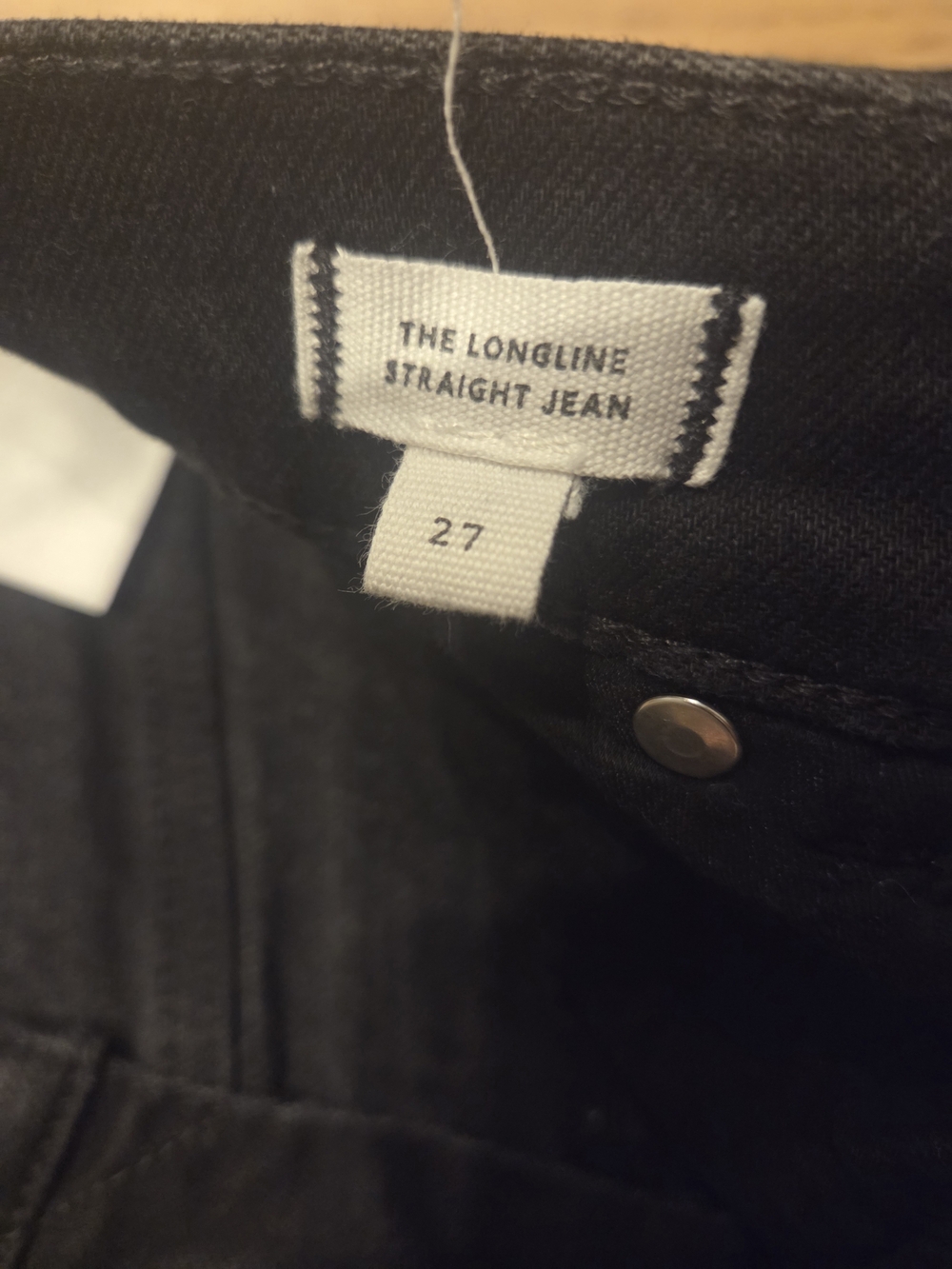 Madewell The Longline Straight Jean in black